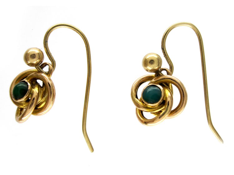 Turquoise 9ct Coil Earrings