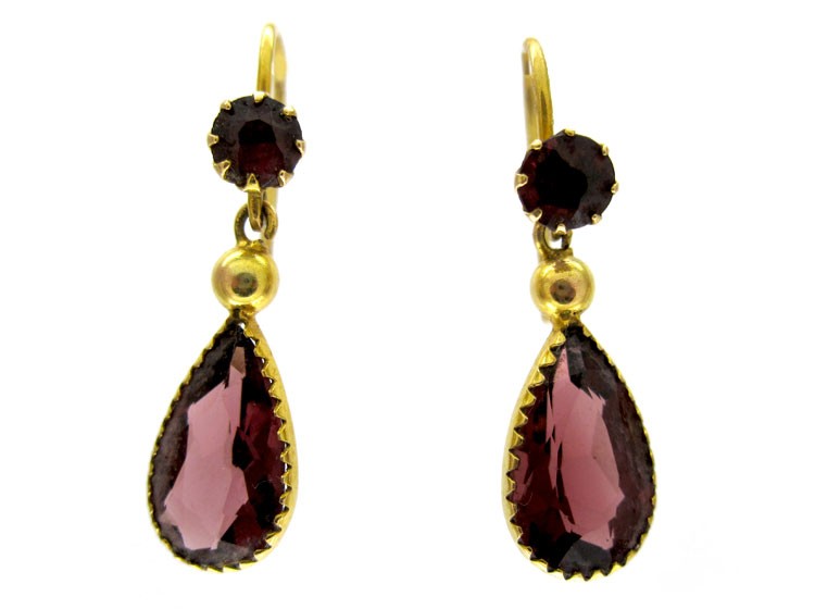 Garnet Drop Earrings