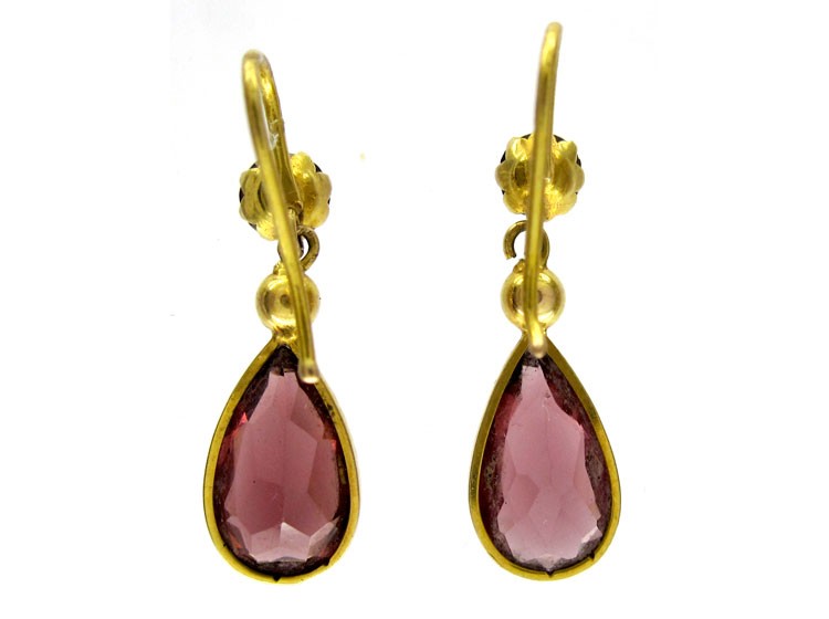 Garnet Drop Earrings