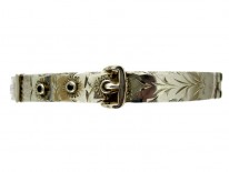 Silver Narrow Buckle Bangle