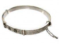 Silver Narrow Buckle Bangle