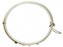Silver Narrow Buckle Bangle