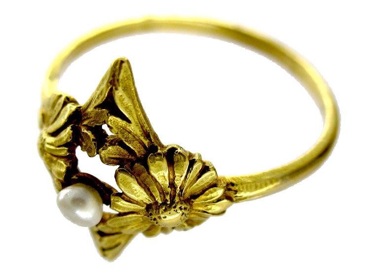 Art Nouveau French 18ct Gold Ring