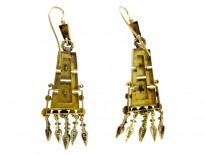 Long Drop Victorian Gold Earrings