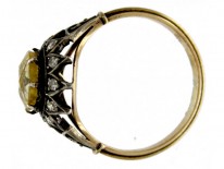 Yellow Sapphire Diamond Ring