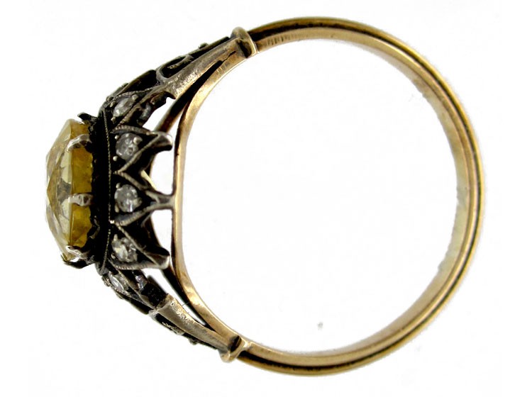 Yellow Sapphire Diamond Ring