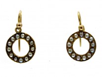Pearl 15ct Gold Drop Earrings