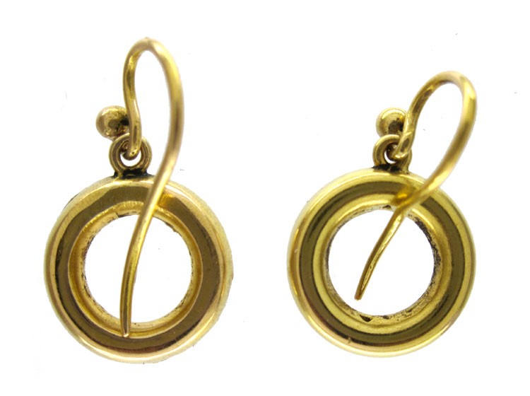 Pearl 15ct Gold Drop Earrings