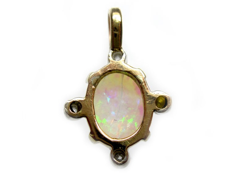 Opal & Diamond Pendant