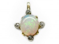 Opal & Diamond Pendant