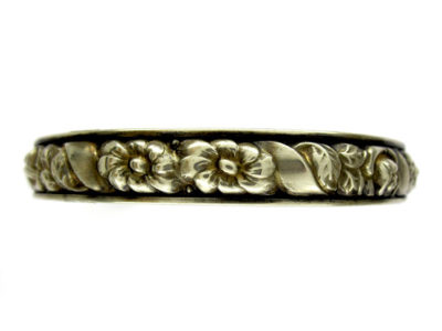 Silver Gilt Flower Motif Bangle