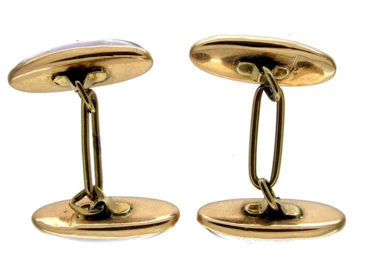 Amethyst Long Oval Cufflinks