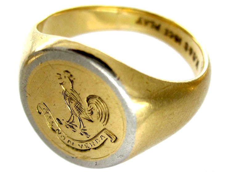 Platinum & 18ct Signet Ring