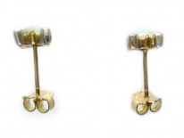 Opal & Diamond Stud Earrings