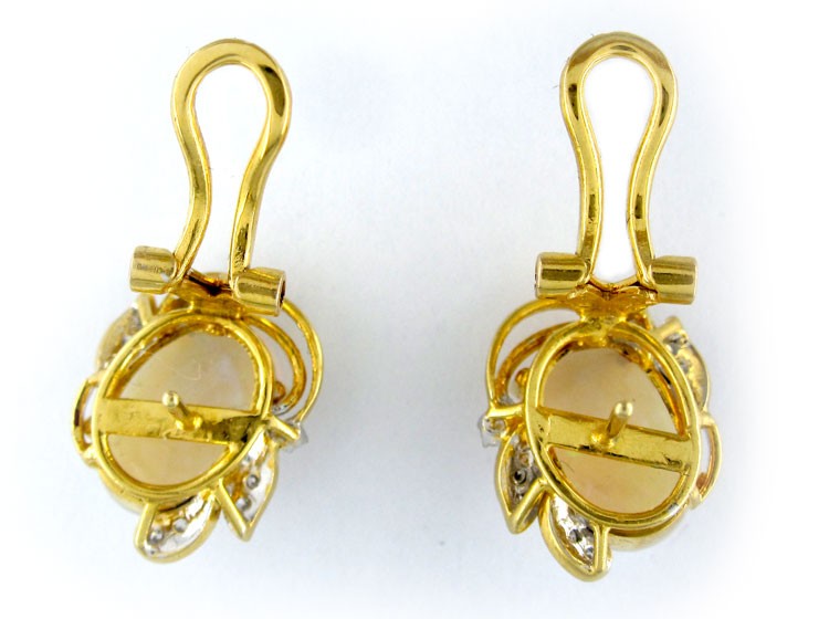 Opal Diamond Earrings