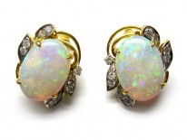 Opal Diamond Earrings