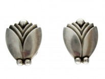 Georg Jensen Retro Silver Earrings
