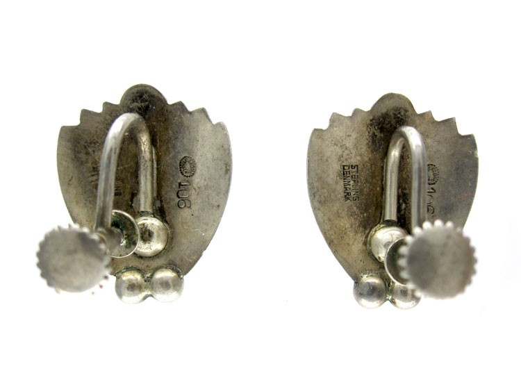 Georg Jensen Retro Silver Earrings