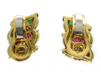 Multi Gemstone 18ct Earrings