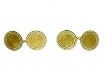 French 18ct Enamel Cufflinks