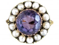 Amethyst Natural Pearl Ring