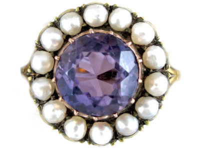 Amethyst Natural Pearl Ring