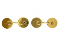 French 18ct Enamel Cufflinks