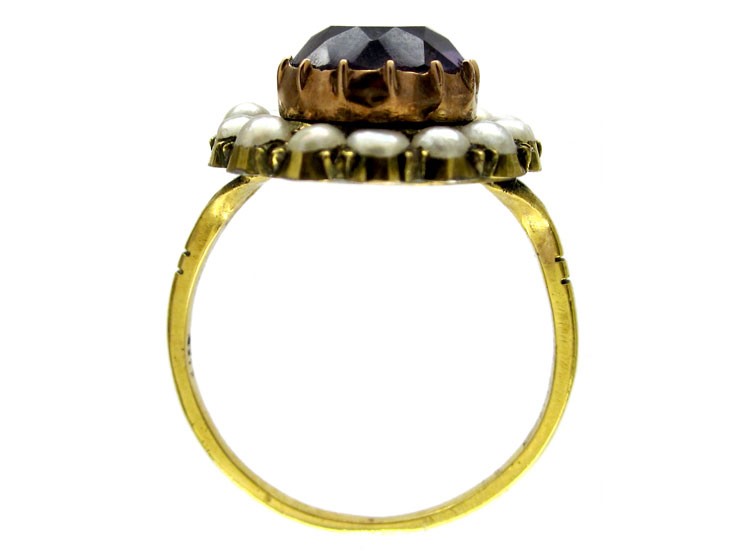 Amethyst Natural Pearl Ring