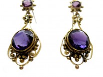 Amethyst 9ct Drop Earrings
