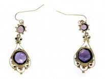 Amethyst 9ct Drop Earrings