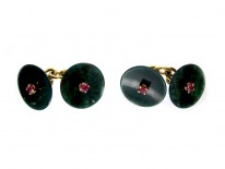 Bloodstone Ruby Cufflinks