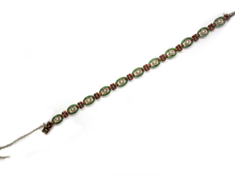 Jubilee Enamel 15ct Gold Bracelet