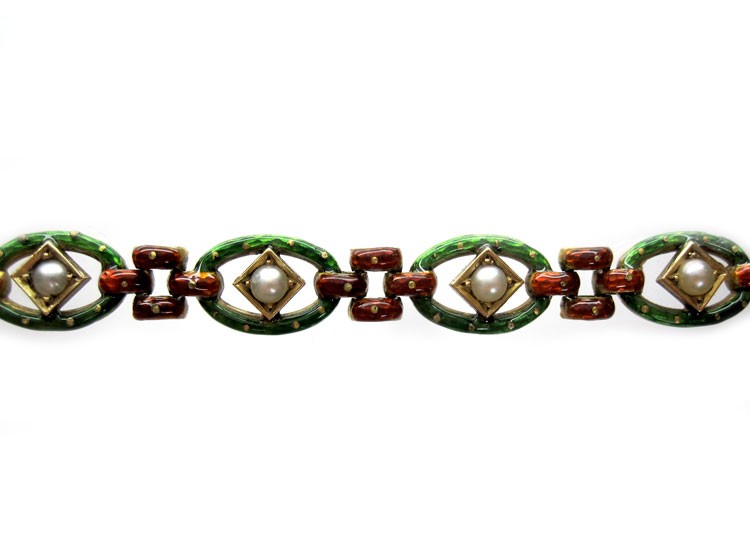 Jubilee Enamel 15ct Gold Bracelet