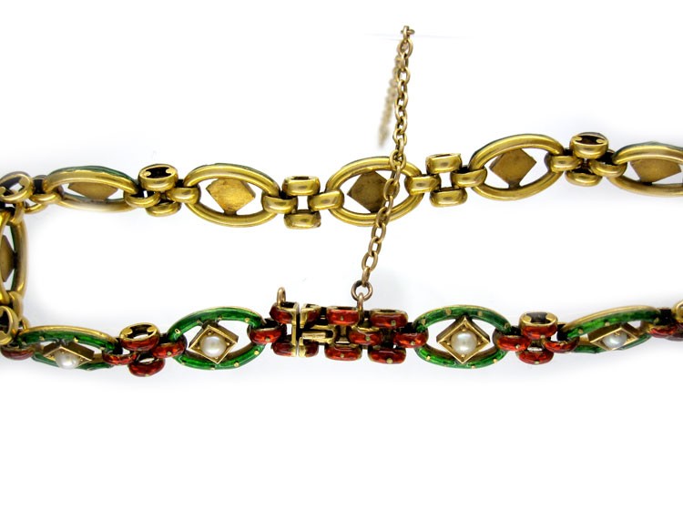 Jubilee Enamel 15ct Gold Bracelet