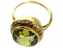 Chrysoberyl & Diamond Ring