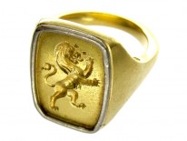 Signet Ring with Rampant Lion