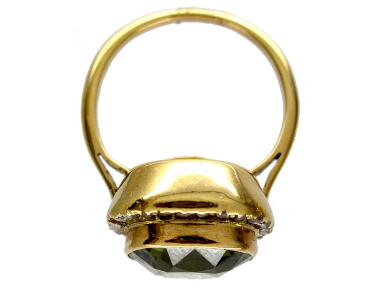 Chrysoberyl & Diamond Ring