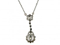 Diamond Platinum Drop Pendant