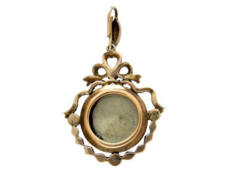 Royal Blue Enamel Diamond Pendant in Box