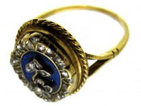 Regency Enamel Diamond Ring