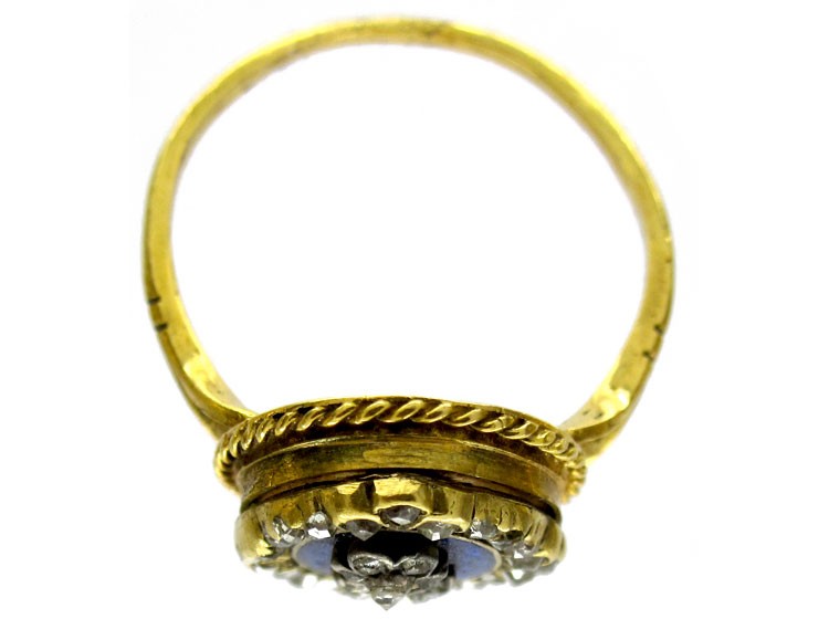 Regency Enamel Diamond Ring