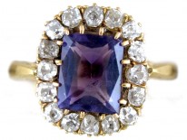 Amethyst Diamond Ring