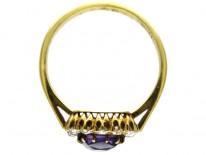 Amethyst Diamond Ring