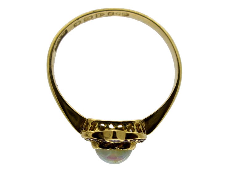 Opal & Ruby Heart Ring
