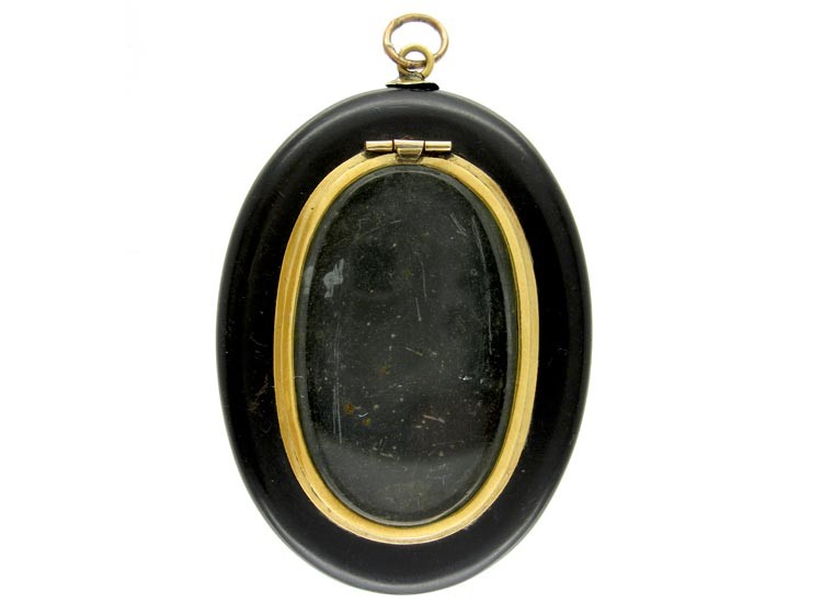 Pietra Dura Flower Locket Back Pendant