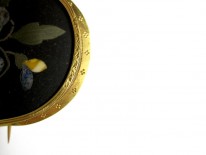 Pietra Dura Flower Brooch