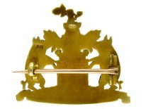 Enamel Crested Boar Brooch