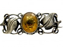 Theodor Fahrner Citrine Silver Brooch