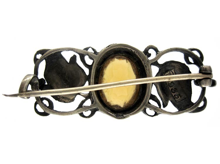 Theodor Fahrner Citrine Silver Brooch