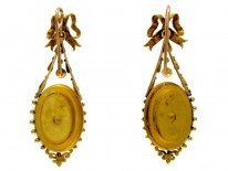 French 3 Colour Gold Earrings